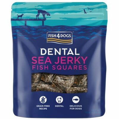 Fish4dogs Dental Sea Jerky : štvorčeky 115g