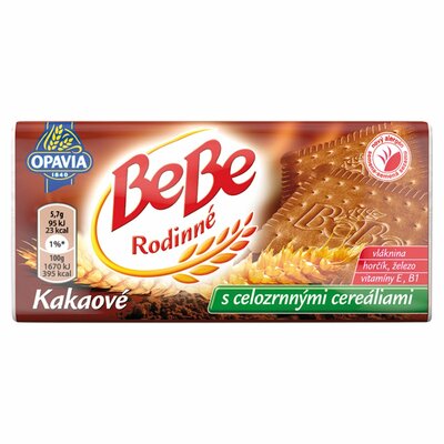 Opavia BeBe Rodinné kakaové cereálne sušienky 130g