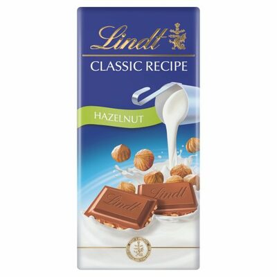 Lindt Classic Recipe mliečna čokoláda s lieskovými orieškami 100g