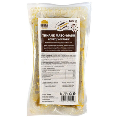 Mrazené Hovädzie trhané mäso 500g Burgr jako kráva