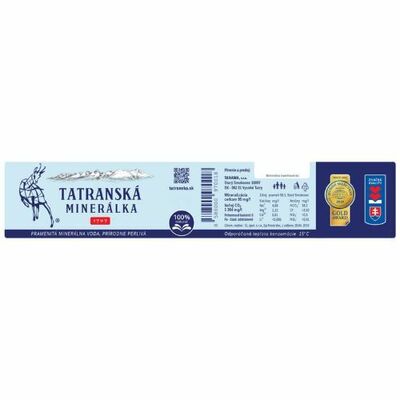 Tatranská minerálka, minerálna voda 330ml