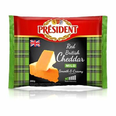 Syr Cheddar Red Mild blok 200g Président