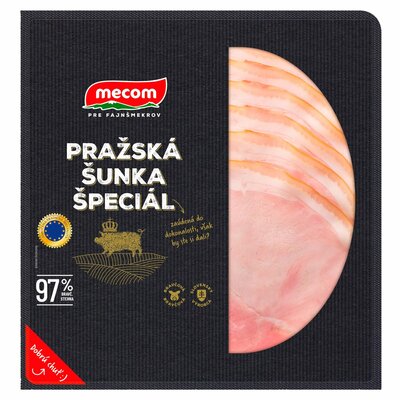 Šunka Pražská nárez bravčový 97% 100g Mecom