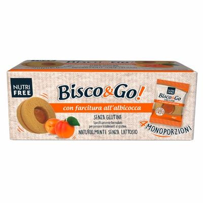 NutriFree Bisco&amp;Go Albicocca bezglut.koláčiky 160g