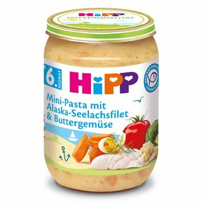 HiPP Mini cestoviny Aljašská treska, zelenina 190g