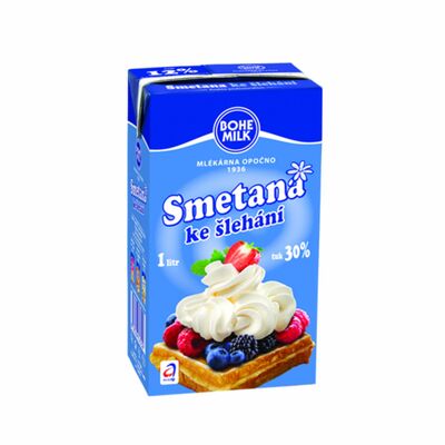Smotana na šľahanie 30% 1l Bohemilk