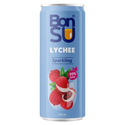 BonSU® sýtený nápoj 99% šťavy z liči 330ml*ZO
