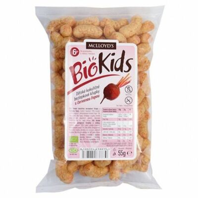 Chrumky pre deti kukuričné s cviklou 55g BioKids