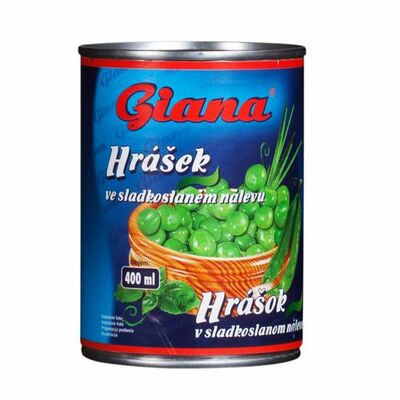Hrášok v sladkoslanom náleve 425ml Giana