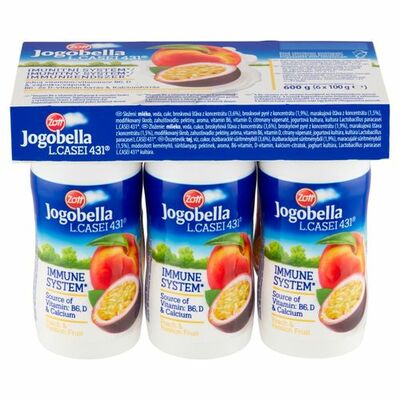 Jogur. nápoj Jogobella Brosk. Marakuja 6x100g Zott