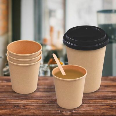 Papierový pohár kraft O73mm 200ml  0,18L/7oz WI76420, 50ks