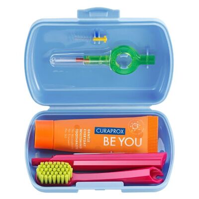 Curaprox CS 5460 Travel Set ústnej hygieny modrý