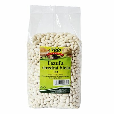Fazuľa stredná biela 1kg Vido
