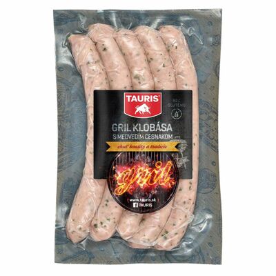 Klobása Gril s medvedím cesnakom tenká 220g Tauris