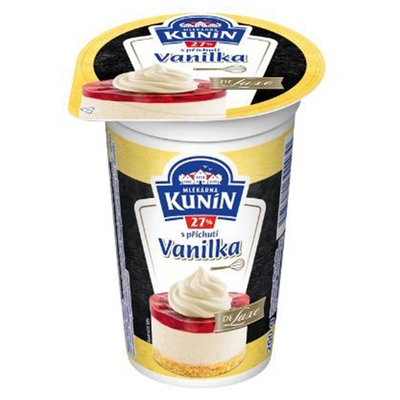 Smotana na šľahanie Vanilka 27% 200g Kunín