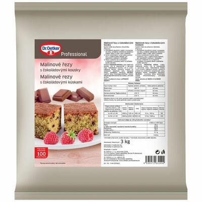 Malinové rezy s čokoládovými kúskami 3kg Dr. Oetker