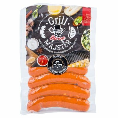 Klobásky Grill Majster so syrom 250g Baron