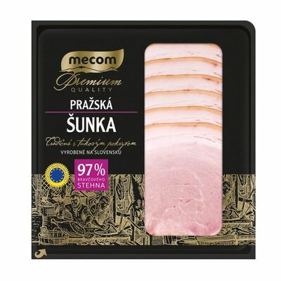 Šunka Pražská nárez bravčový 97% 100g Mecom