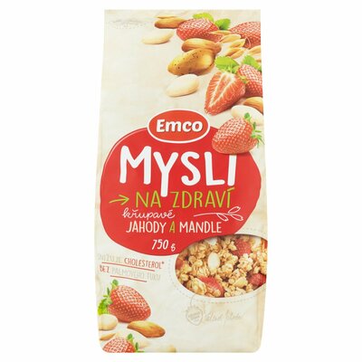 Musli chrumkavé jahody a mandle 750g Emco