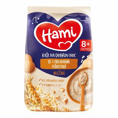Hami Mliečna kaša piškótová so 7 obilninami na dobrú noc 210g