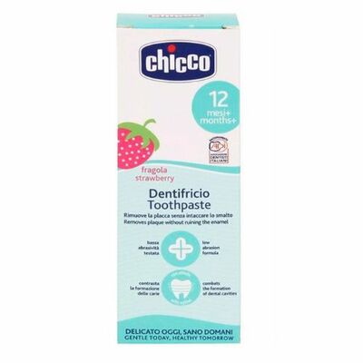 Chicco zubná pasta 12m+ Jahoda bez fluóru 50ml