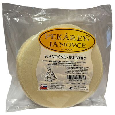 Vianočné oblátky 55g Pekáreň Jánovce