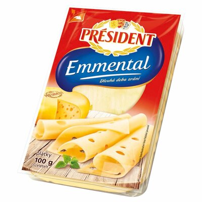 Syr Ementál plátky 100g Président