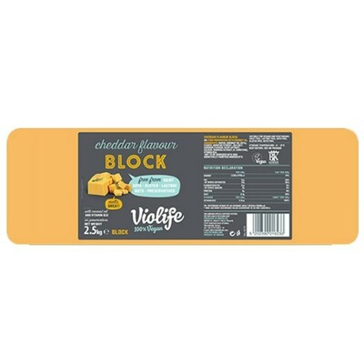 Syr rastlinný Cheddar blok 2,5kg Violife