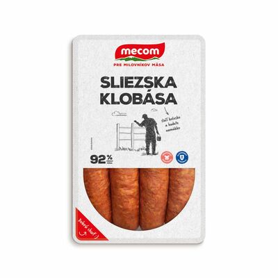 Klobása Sliezska 92% 500g Mecom