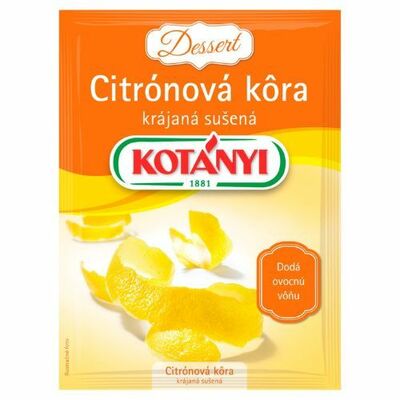 Citrónová kôra krájaná sušená 14g Kotányi