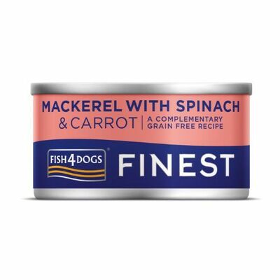 Fish4dogs Finest Konzerva Makrela so špenátom 85g
