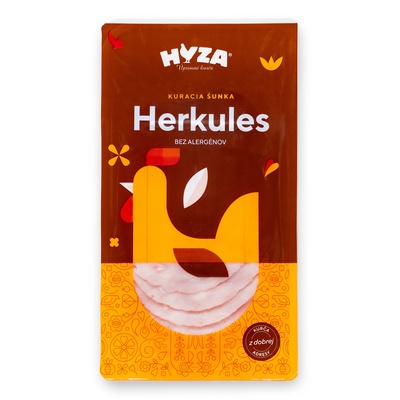 Šunka Herkules nárez kurací 64% 100g, Hyza