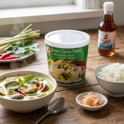 Pasta Curry (Kari) zelená 400g Cock Brand