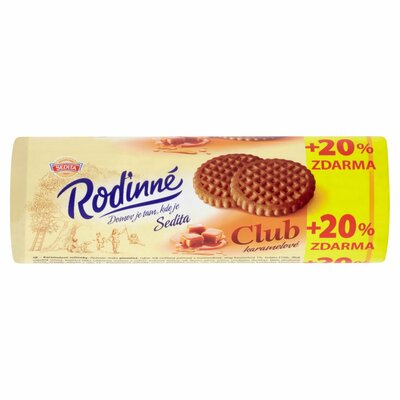 Rodinné Club karamelové sušienky 134g+20% Sedita