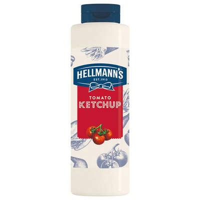 Kečup jemný One Hand Bottles 950g Hellmann&#039;s