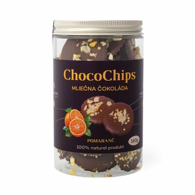 ChocoChips mliečny pomaranč 160g DP Chocolate