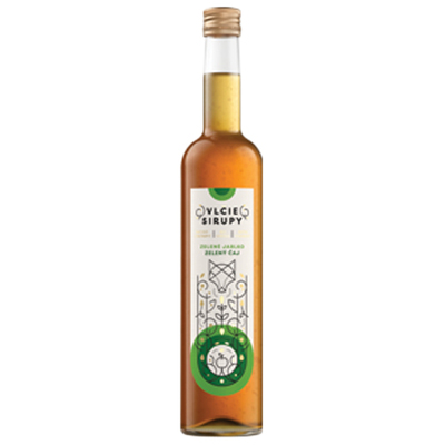 Sirup Zelené jablko &amp; zelený čaj 1l Vlčie sirupy