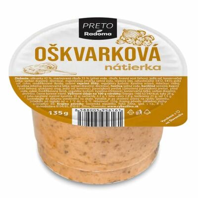 Nátierka oškvarková 135g PRETO Radoma