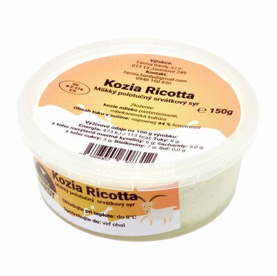 Syr kozí Ricotta 150g Farma Bardy
