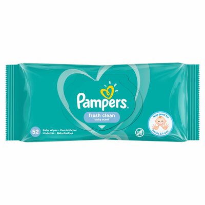 Pampers Fresh Clean, vlhčené obrúsky 52 ks