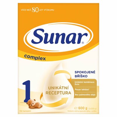 Sunar Complex 1 Mlieko počiatočné 600g (2x300g)