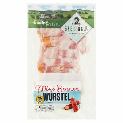 Párky Mini Berner so slaninou 250g Greisinger
