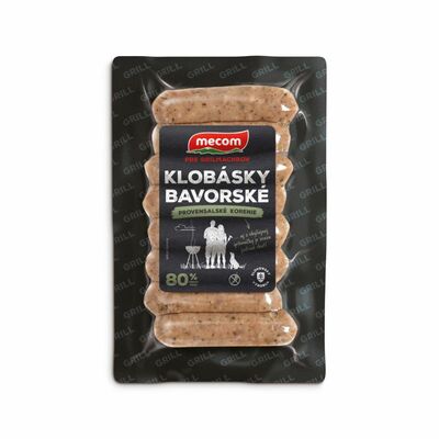 Klobásky bavorské 80% 210g Mecom