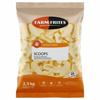 Mr.Zemiakové plátky Scoops 2,5kg Farm Frites