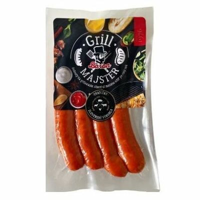 Klobásky Grill Majster tenké 200g Baron