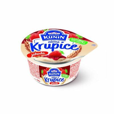 Mliečna krupica jahoda 150g Kunín