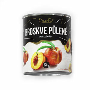 Kompót Broskyne polené 820g Bassta