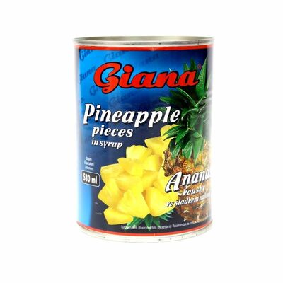 Kompót Ananás krájaný 565g Giana
