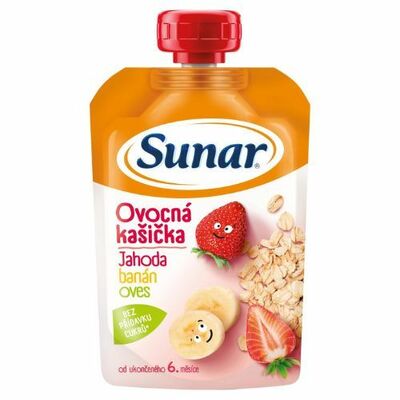 Sunar kašička jahoda, banán, ovsené vločky 120g