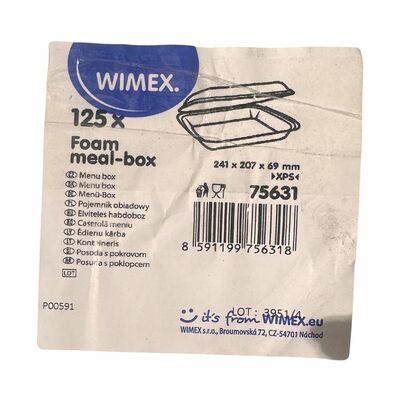 Box menu nedelený biely WI75631,125ks